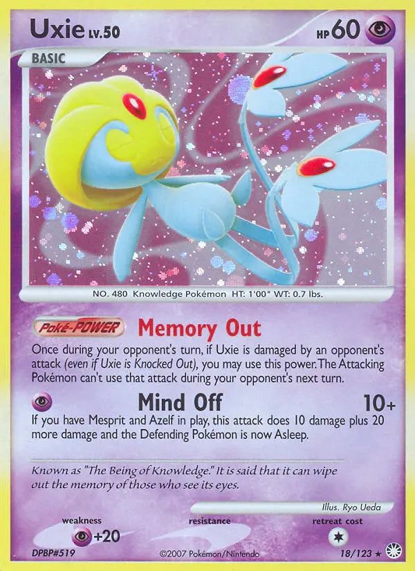 Uxie 18 Mysterious Treasures Pokesingles