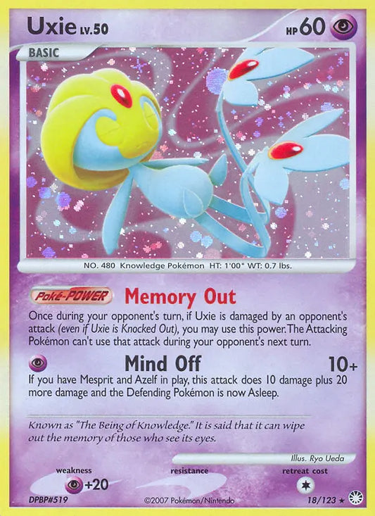 Uxie 18 Mysterious Treasures Pokesingles