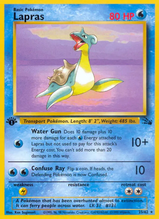Lapras 25 Fossil Pokesingles