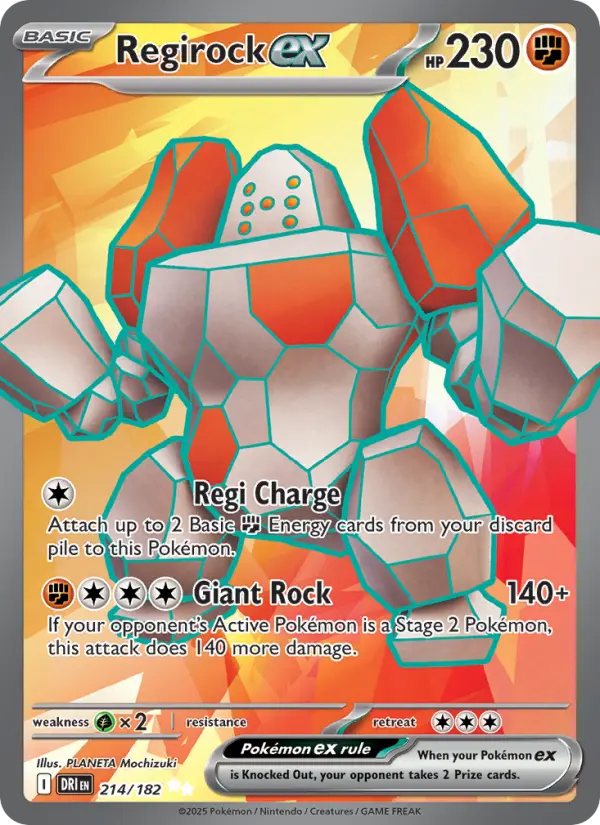 Regirock ex 214 Destined Rivals Pokesingles