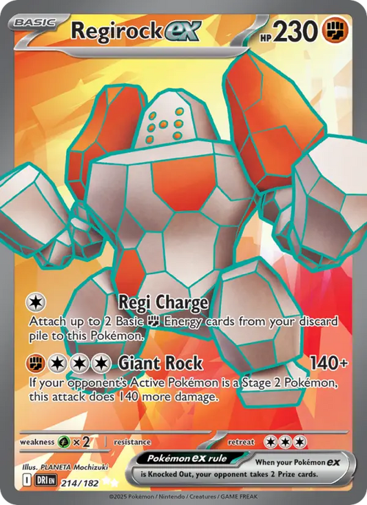 Regirock ex 214 Destined Rivals Pokesingles