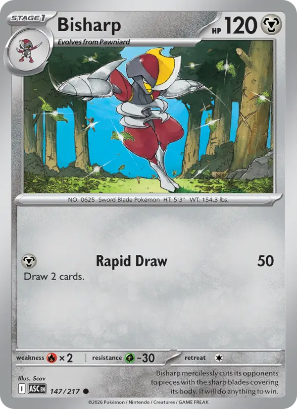 Bisharp 147 Ascended Heroes Pokesingles
