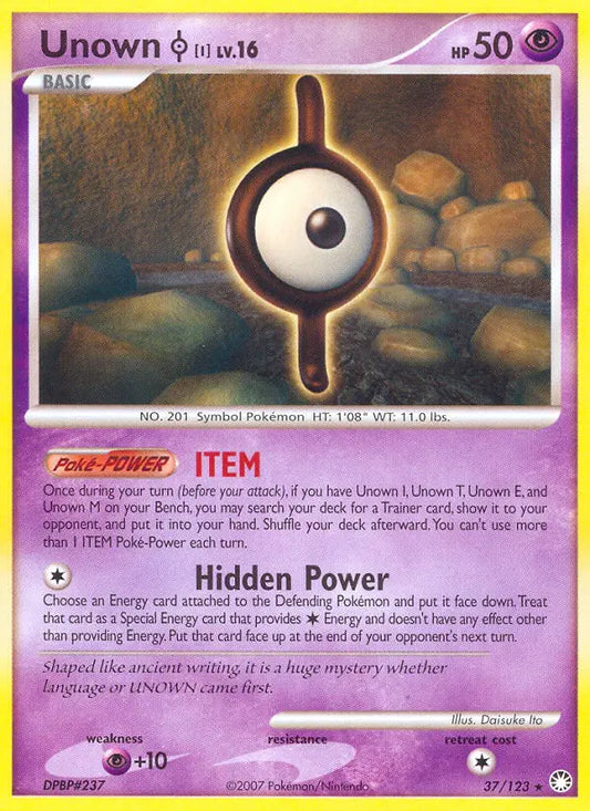 Unown I 37 Mysterious Treasures Pokesingles