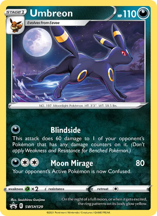 Umbreon SWSH129 SWSH Black Star Promos Pokesingles