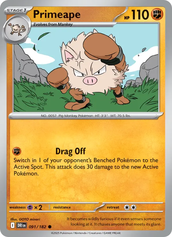 Primeape 91 Destined Rivals Pokesingles