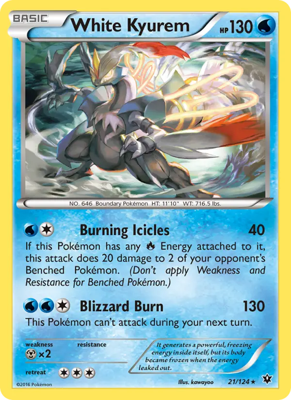 White Kyurem 21 Fates Collide Pokesingles