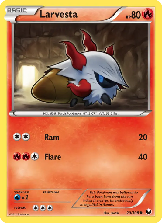 Larvesta 20 Dark Explorers Pokesingles