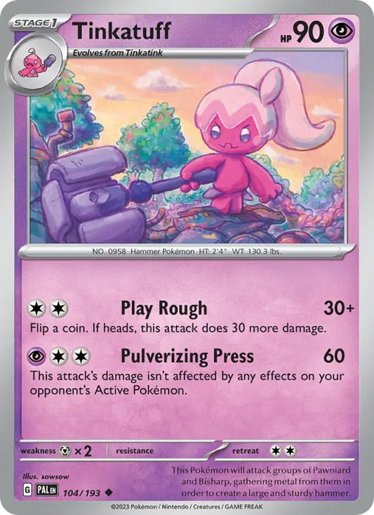 Tinkatuff 104 Paldea Evolved Pokesingles