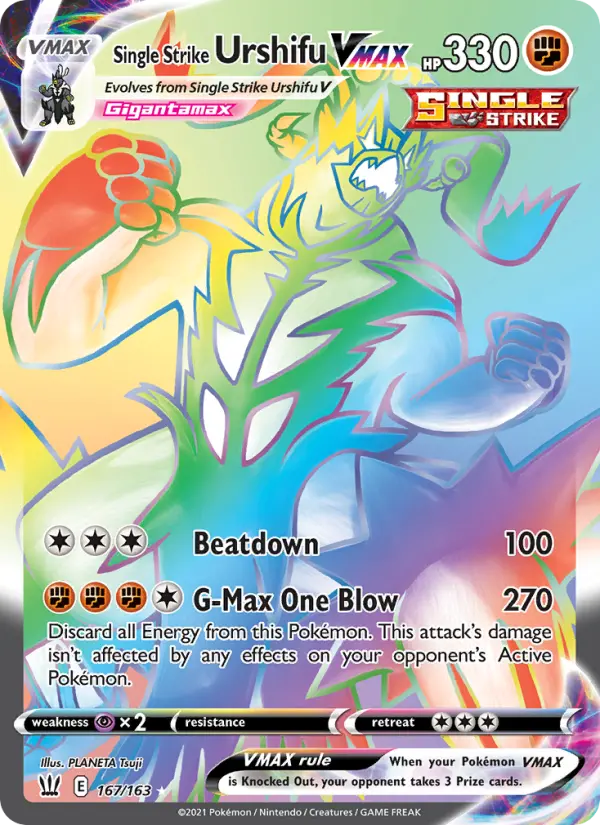 Single Strike Urshifu VMAX 167 Battle Styles Pokesingles
