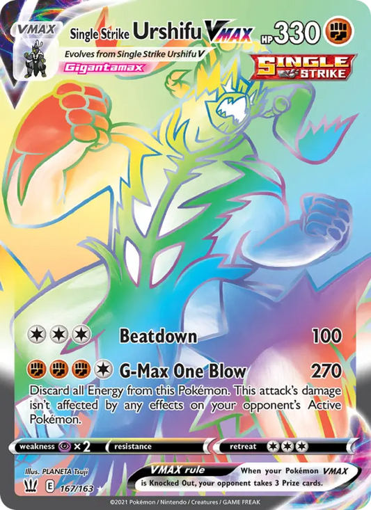 Single Strike Urshifu VMAX 167 Battle Styles Pokesingles