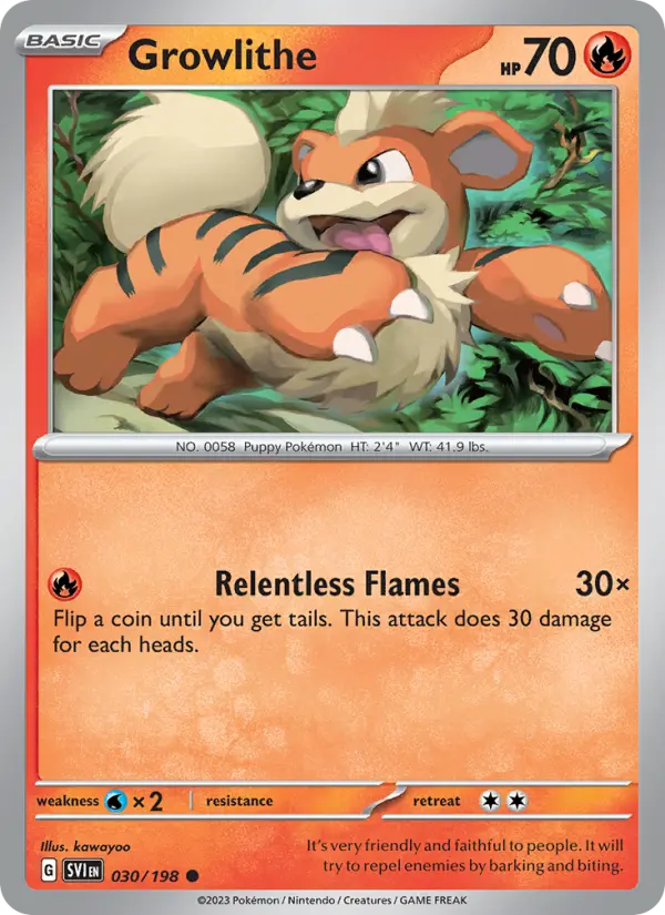 Growlithe 30 Scarlet & Violet Pokesingles