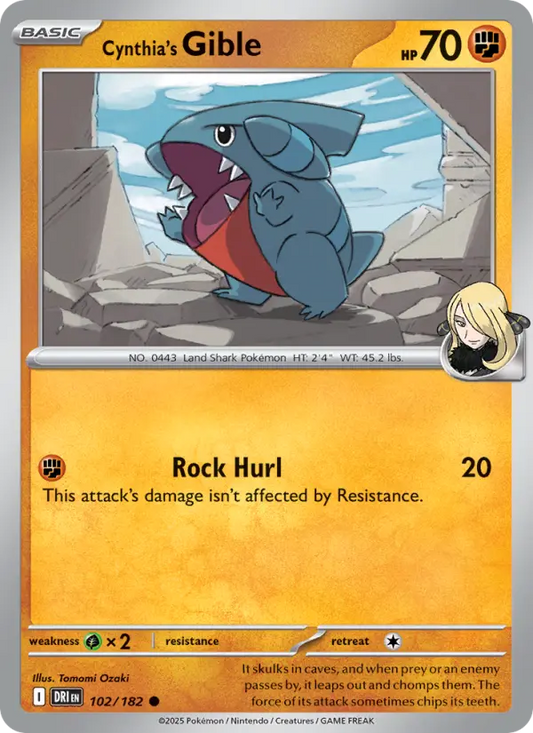 Cynthia's Gible 102 Destined Rivals Pokesingles