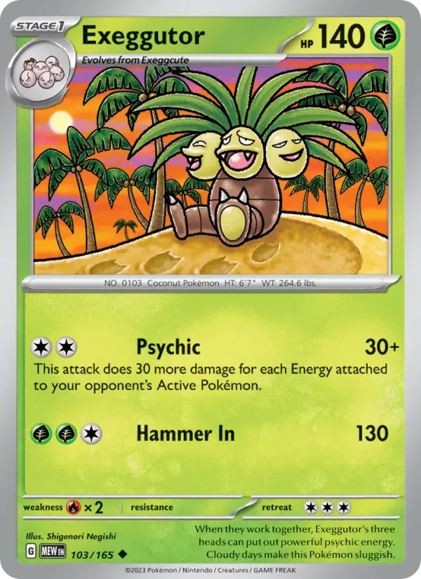 Exeggutor 103 151 Pokesingles