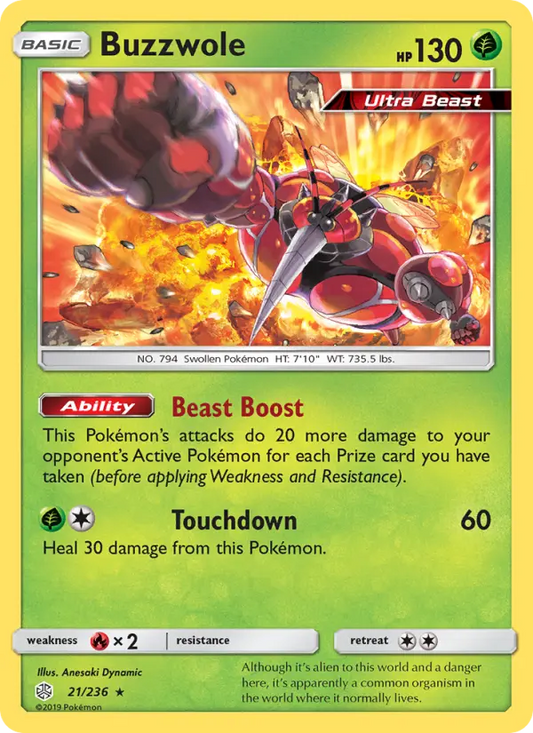 Buzzwole 21 Cosmic Eclipse Pokesingles