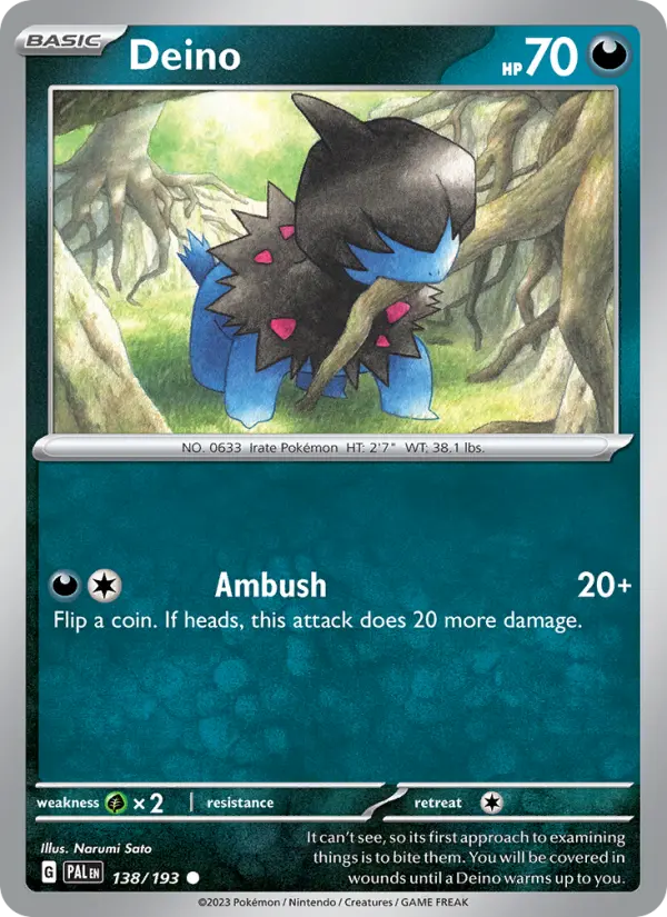 Deino 138 Paldea Evolved Pokesingles