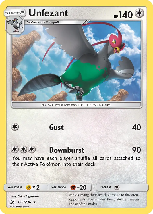 Unfezant 176 Unified Minds Pokesingles