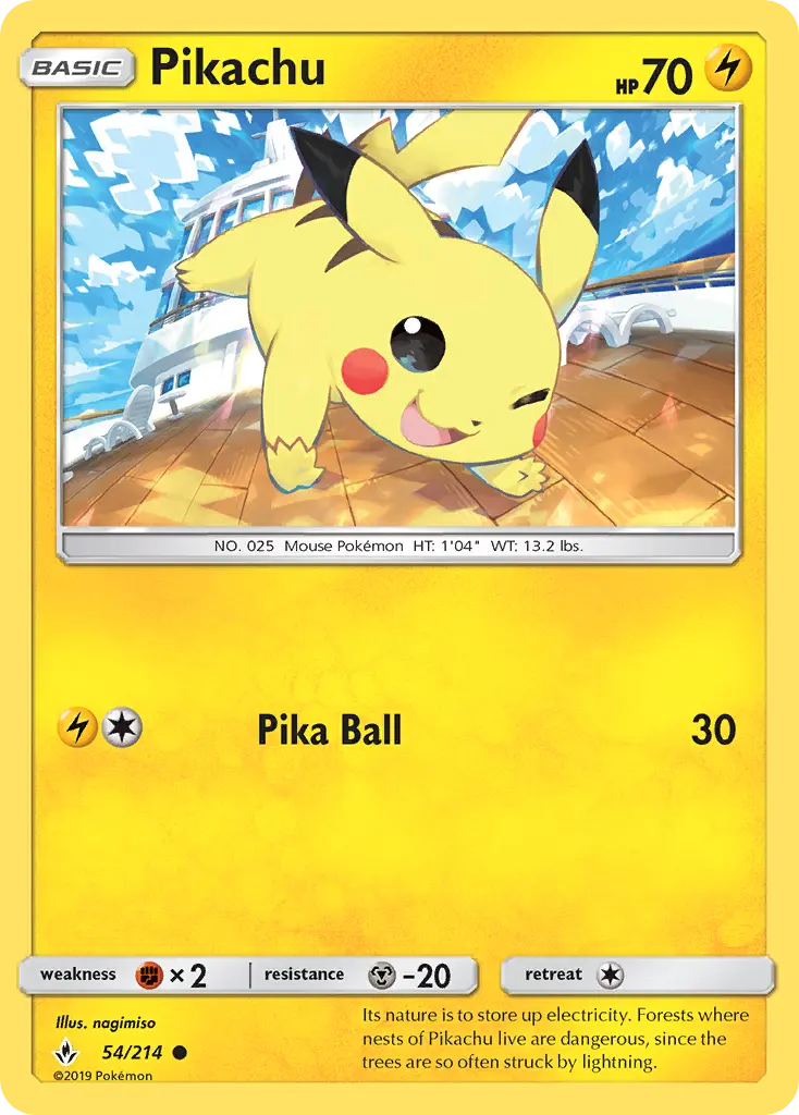 Pikachu 54 Unbroken Bonds Pokesingles