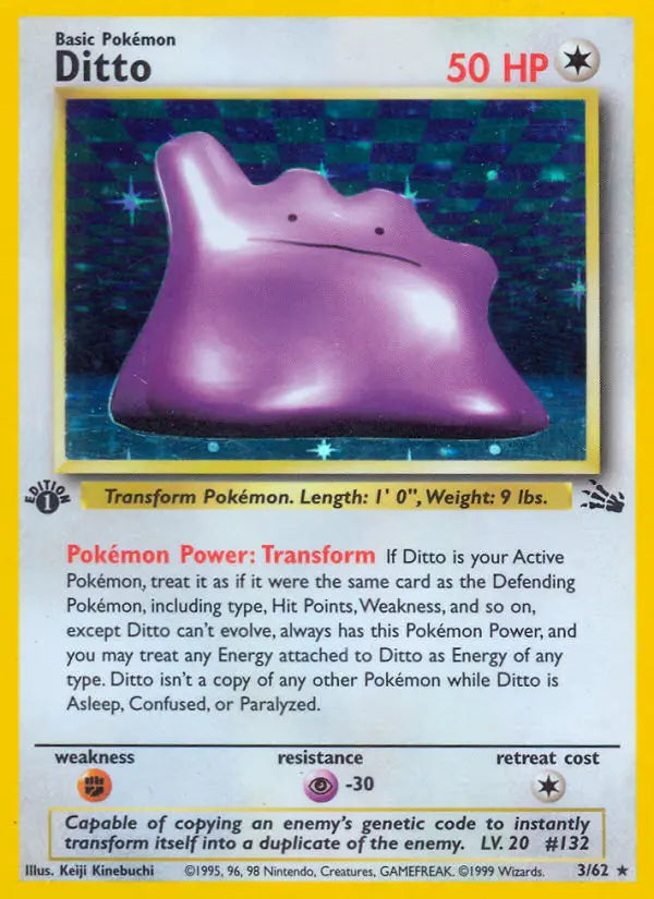 Ditto 3 Fossil Pokesingles