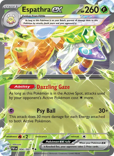 Espathra ex 6 Paldean Fates Pokesingles