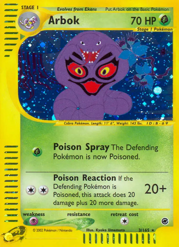 Arbok 3 Expedition Base Set Pokesingles