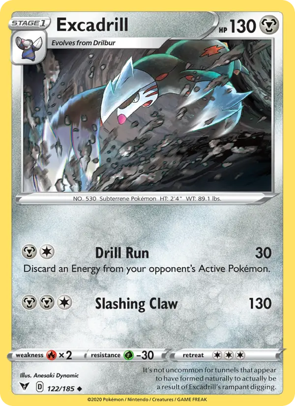 Excadrill 122 Vivid Voltage Pokesingles
