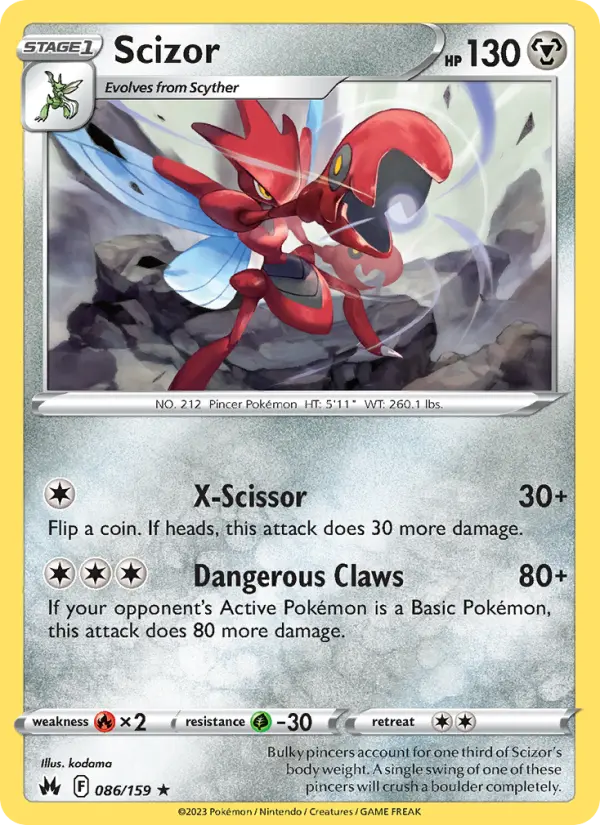 Scizor 86 Crown Zenith Pokesingles