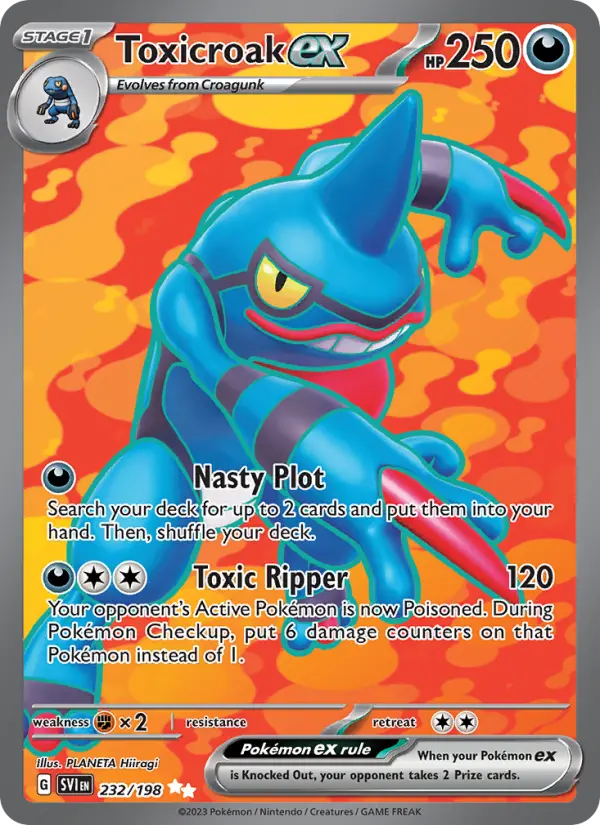 Toxicroak ex 232 Scarlet & Violet Pokesingles