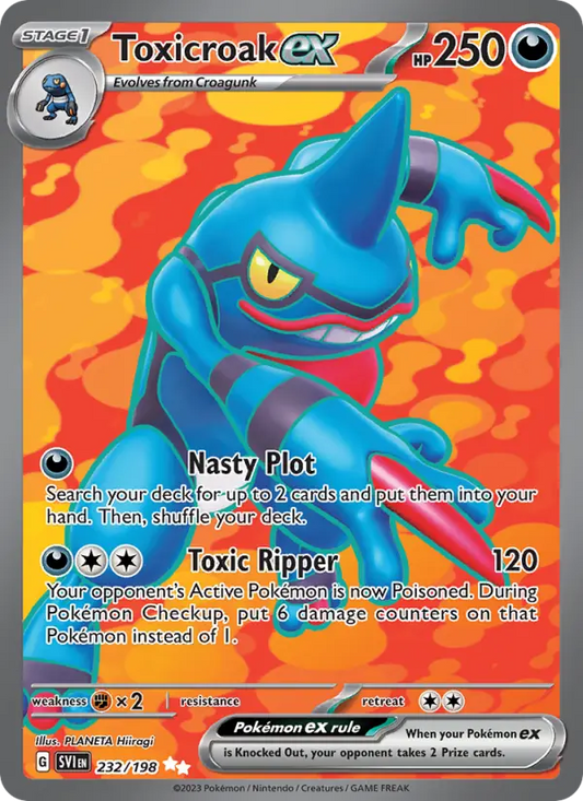 Toxicroak ex 232 Scarlet & Violet Pokesingles