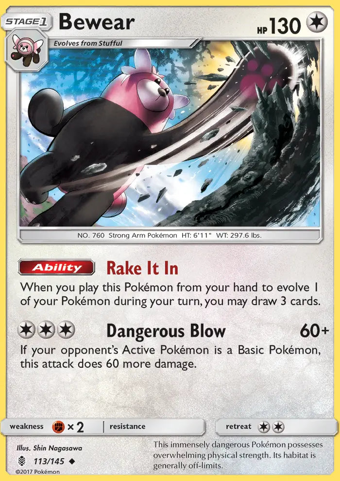 Bewear 113 Guardians Rising Pokesingles
