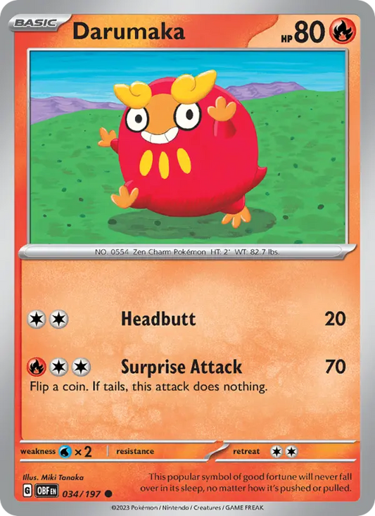 Darumaka 34 Obsidian Flames Pokesingles
