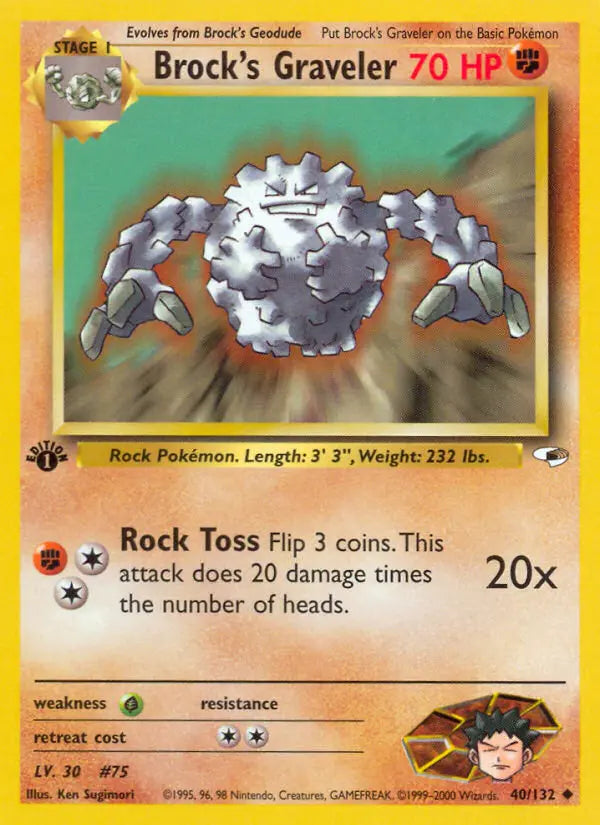 Brock's Graveler 40 Gym Heroes Pokesingles