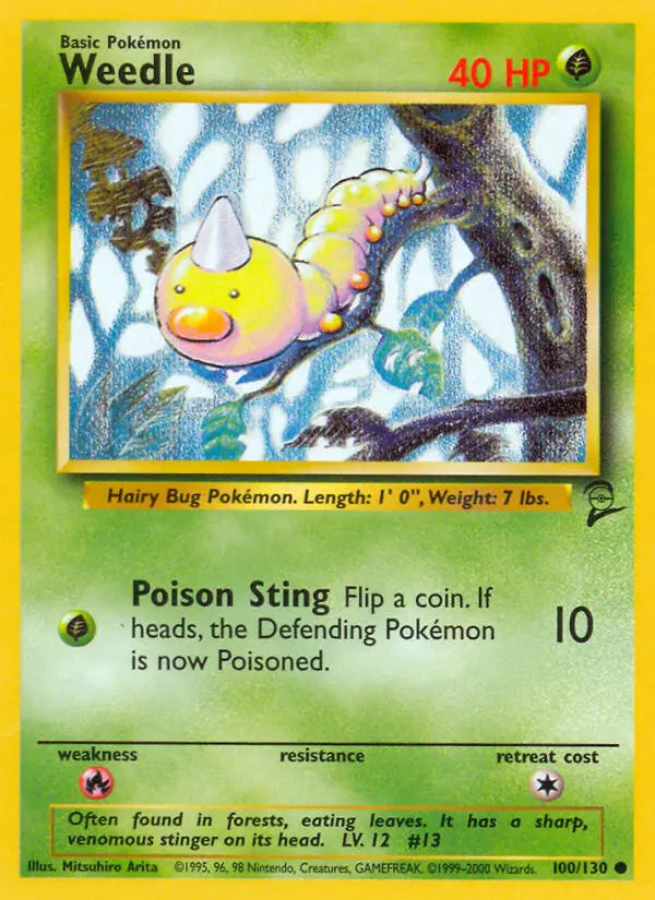 Weedle 100 Base Set 2 Pokesingles
