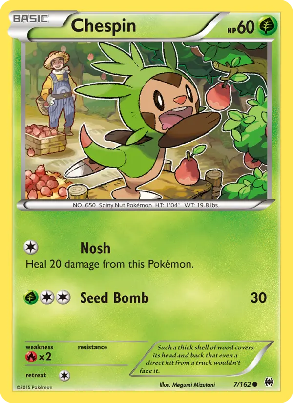 Chespin 7 BREAKthrough Pokesingles