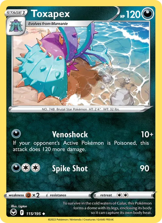 Toxapex 115 Silver Tempest Pokesingles