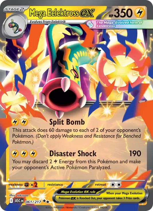 Mega Eelektross ex 61 Ascended Heroes Pokesingles