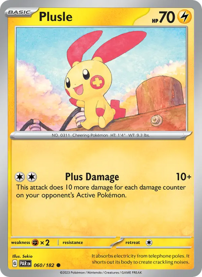 Plusle 60 Paradox Rift Pokesingles