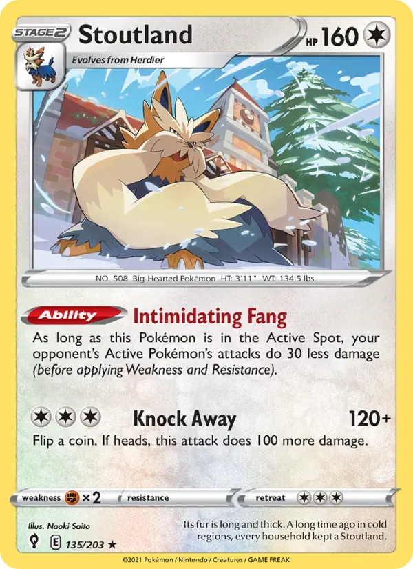 Stoutland 135 Evolving Skies Pokesingles