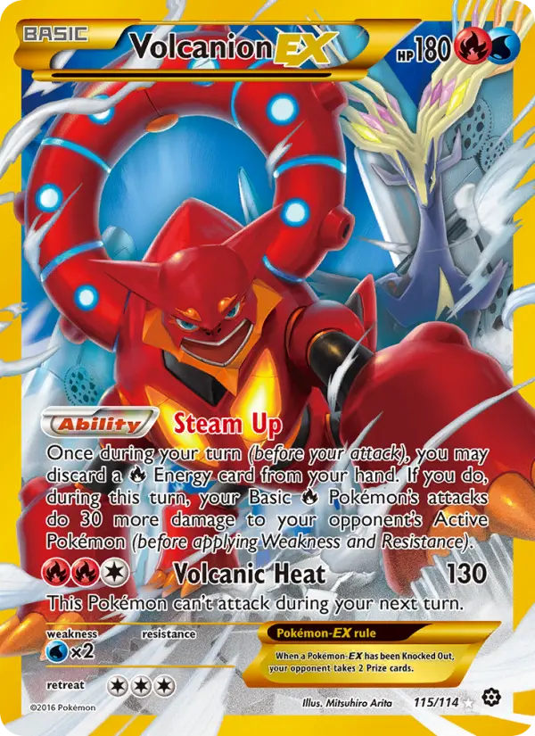Volcanion EX 115 Steam Siege Pokesingles