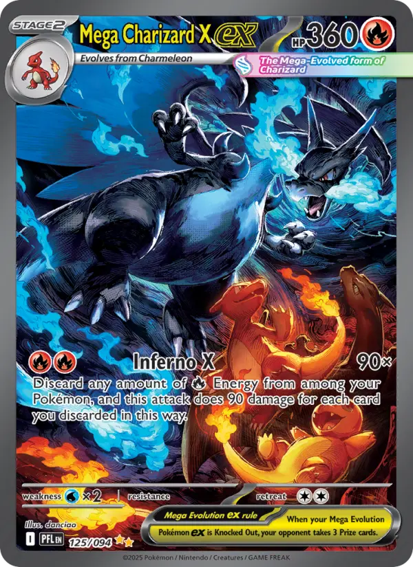 Mega Charizard X ex 125 Phantasmal Flames Pokesingles
