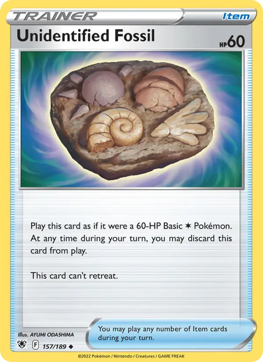 Unidentified Fossil 157 Astral Radiance Pokesingles