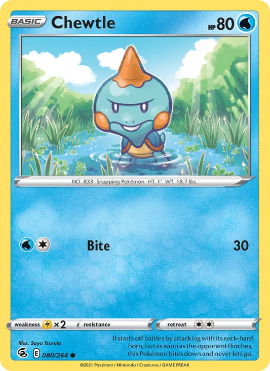 Chewtle 80 Fusion Strike Pokesingles