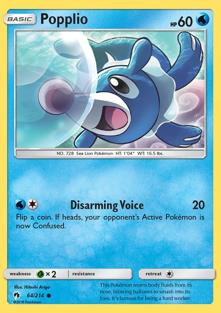Popplio 64 Lost Thunder Pokesingles