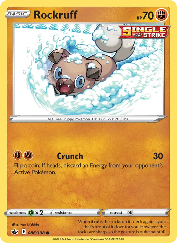 Rockruff 86 Chilling Reign Pokesingles