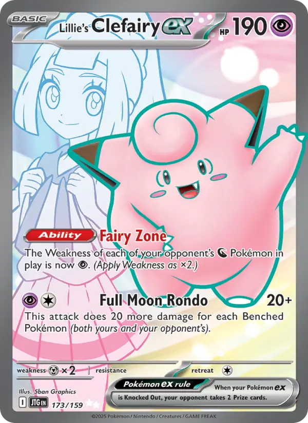 Lillie's Clefairy ex 173 Journey Together Pokesingles