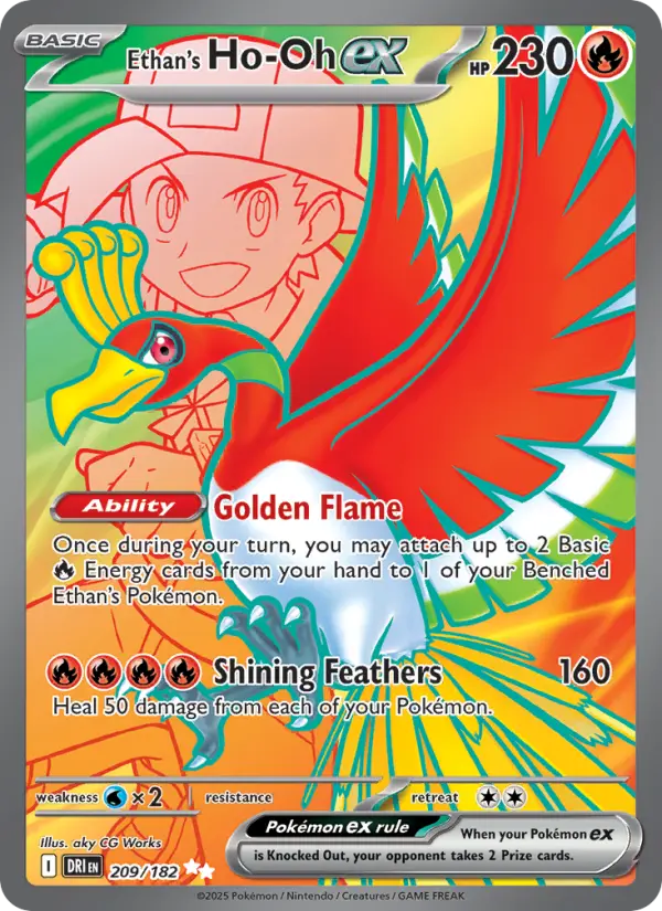 Ethan's Ho-Oh ex 209 Destined Rivals Pokesingles