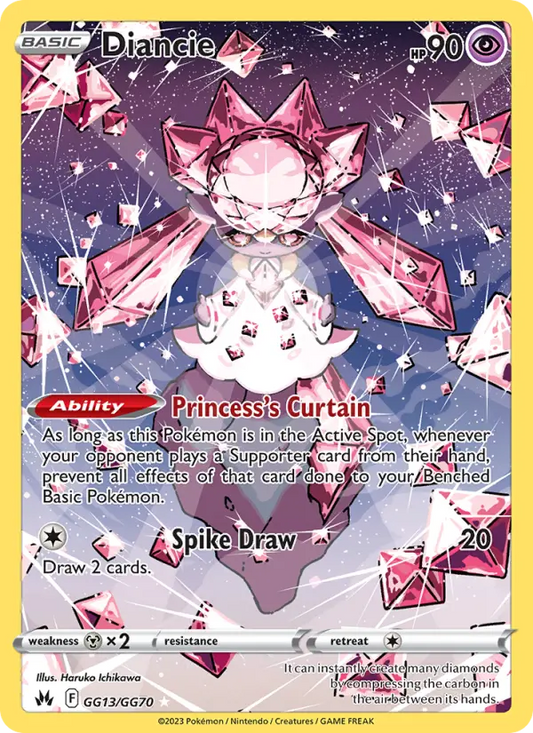 Diancie GG13 Crown Zenith Pokesingles