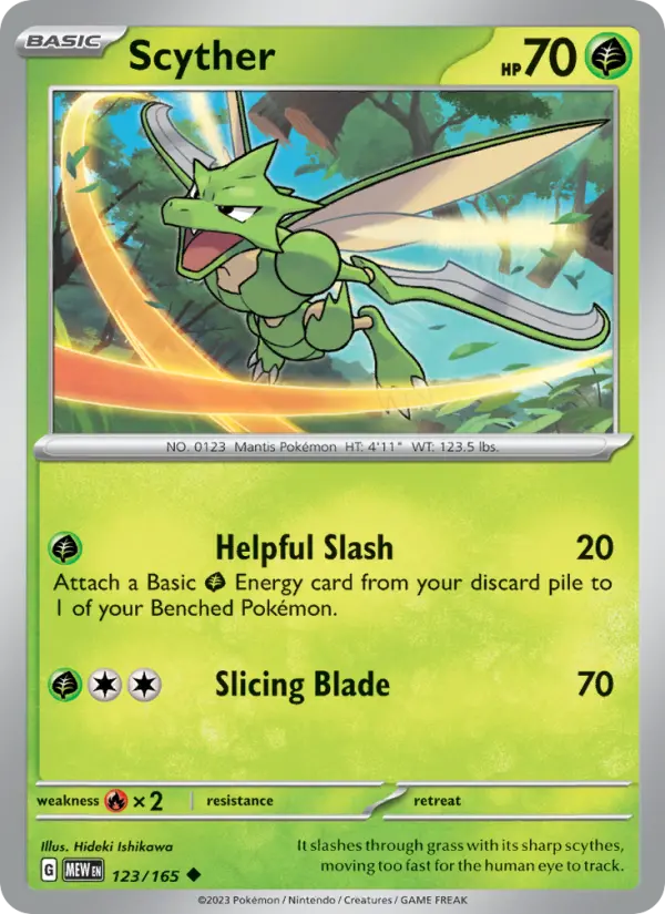 Scyther 123 151 Pokesingles