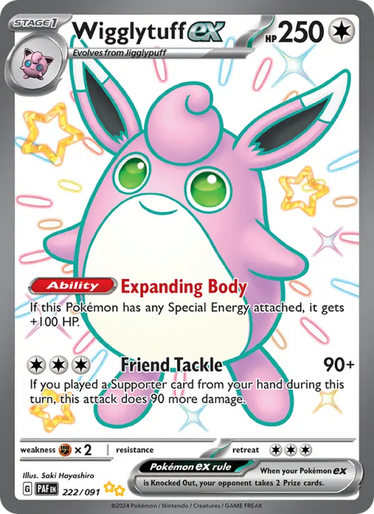 Wigglytuff ex 222 Paldean Fates Pokesingles