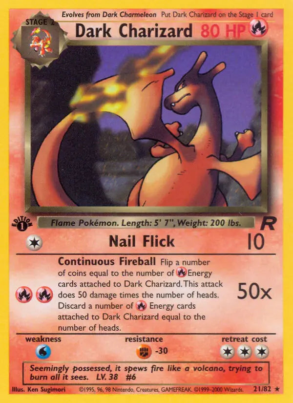 Dark Charizard 21 Team Rocket Pokesingles
