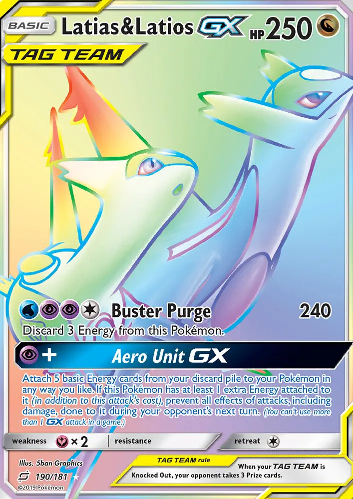 Latias & Latios GX 190 Team Up Pokesingles